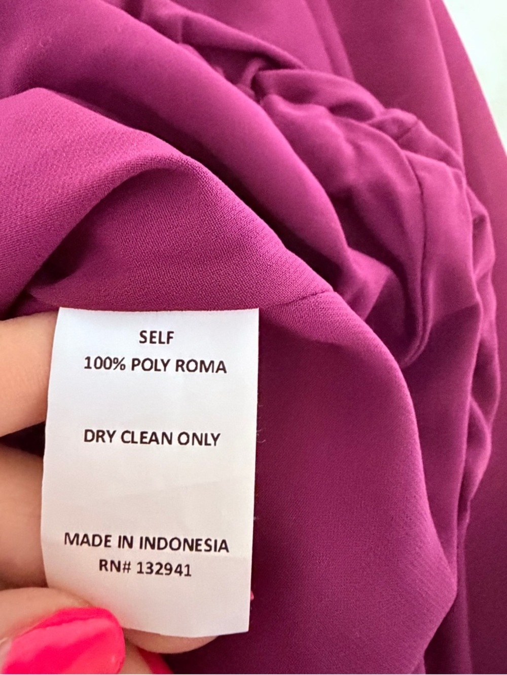 Amanda Uprichard Size XS Berry Pink V Neck Pleated Shoulder blouse oversized NWT - Picture 7 of 9